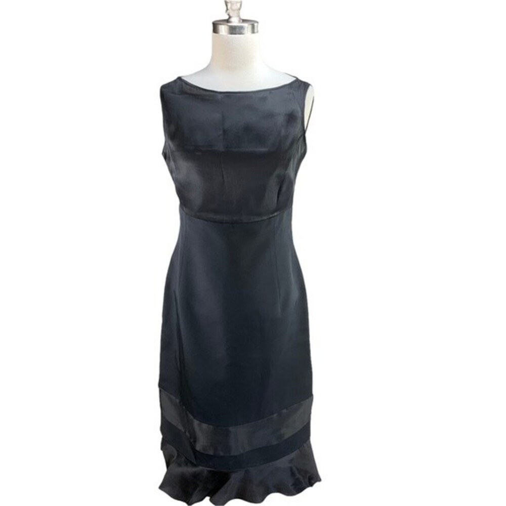 Travilla YT Saks Fifth Avenue Black Cocktail Evening Dress Sleeveless 6 / 8